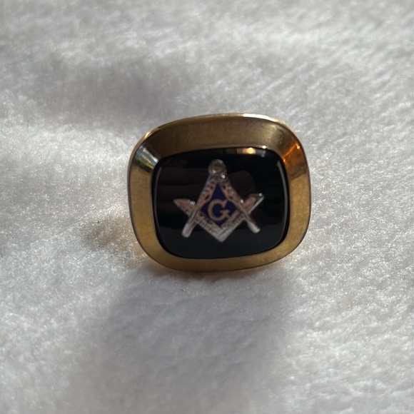 Vintage Masonic cuff links/ lapel pin - Picture 3 of 6